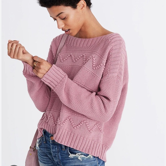 Madewell Zigzag-Stitch Pullover Sweater - Picture 1 of 7